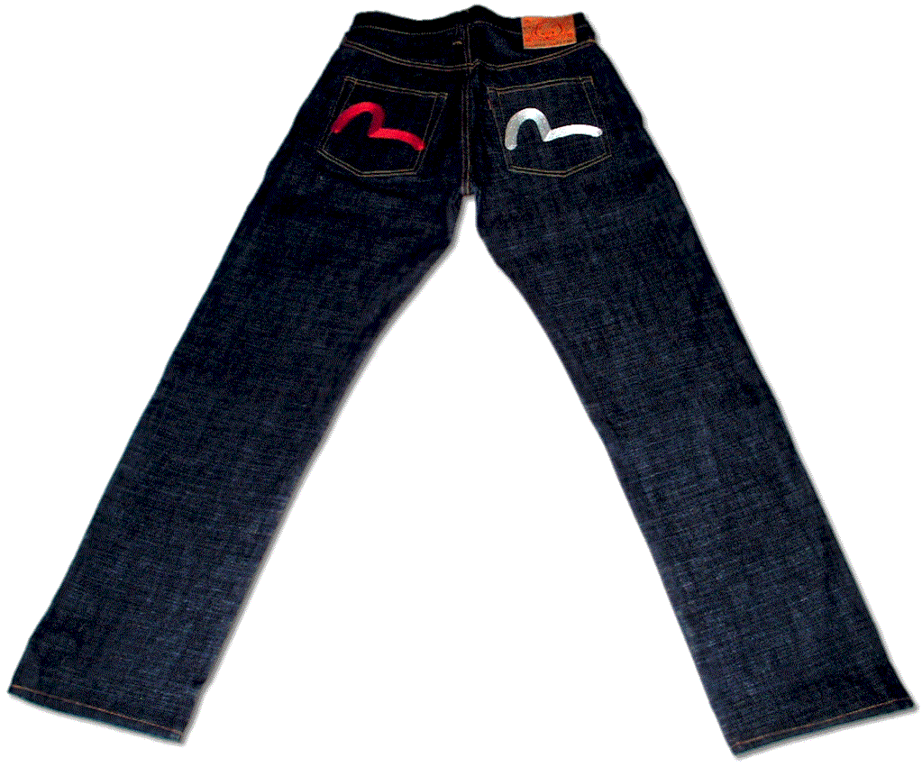 エヴィスジーンズ Evisu Genes 紅白リンク刺繍ステッチ Evis Jeans